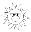 Sun with face